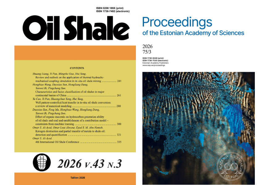 September 2026: New issues of Oil Shale and PEAS published
