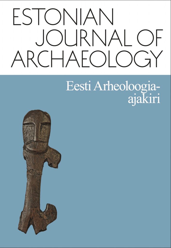 Estonian Journal of Archaeology 2026. aasta kaas Tamula neoliitilisest asulakohast leitud inimkujukesega.